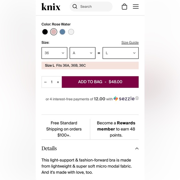 KNIX Bra Wireless Brand New - Picture 4 of 4